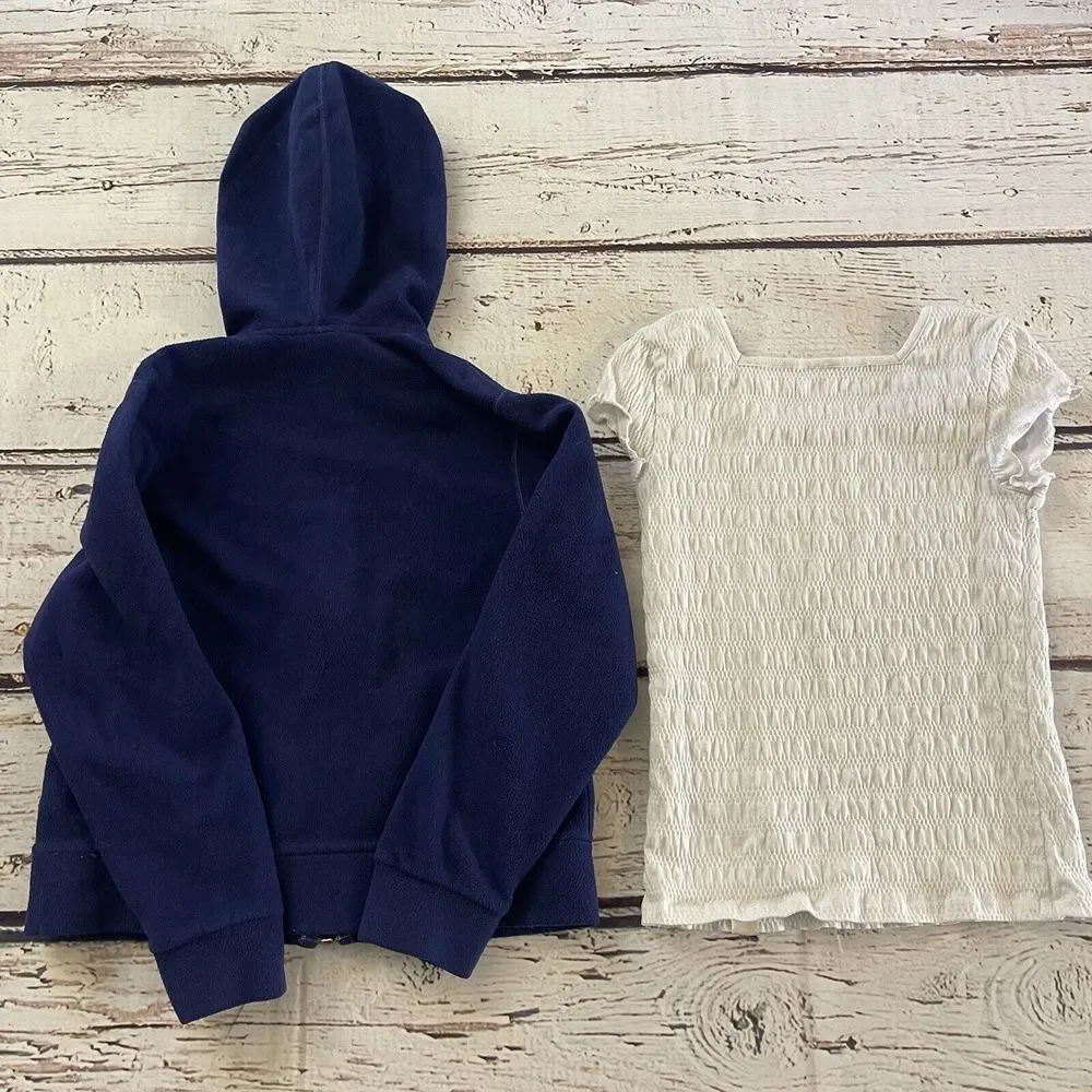 Abercrombie & Fitch Patagonia Hoodie‎ Girls Shirt Size 7/8 & XS Lot of 2